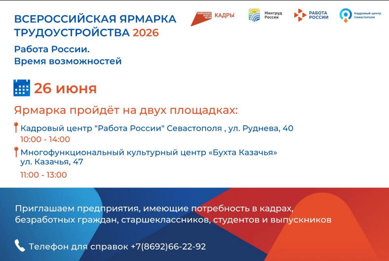 Более 700 вакансий и Форум для участников СВО на Всероссийской ярмарке трудоустройства в Севастополе