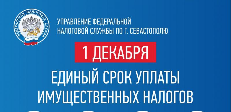 О едином сроке уплаты имущественного налога